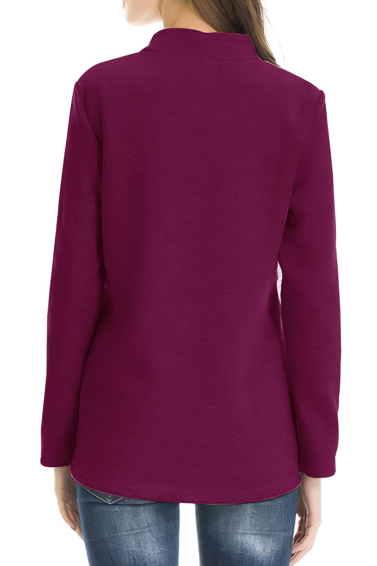 Smallshow Abbigliamento da Allattamento Invernale a Manica Lunga da Donna M Wine
