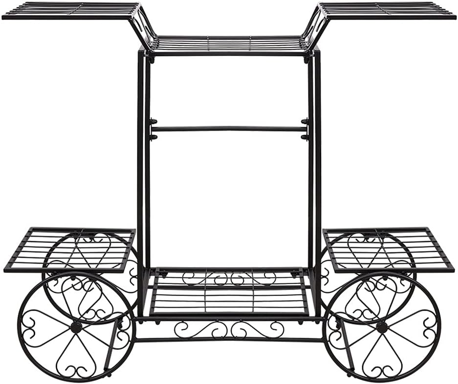 Metal Plant Stand Indoor 6 Tier Garden Cart Plant Holder