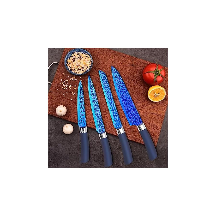 Rainbow-Kitchen-Knife-Set-Non-Stick-Knives-Set-with-Block-Thick-Blade-Cutlery-Knife-Block-Sets-Chef-Sharp-Quality-for-Home-Pro-Use-Best-Gift-Blue-Handle-Rugged-Blue-Blade Rainbow Kitchen Knife Set Non Stick Knives Set with Block Thick Blade Cutlery Knife Block Sets Chef Sharp Quality for Home & Pro Use Best Gift (Blue Handle- Rugged Blue Blade)