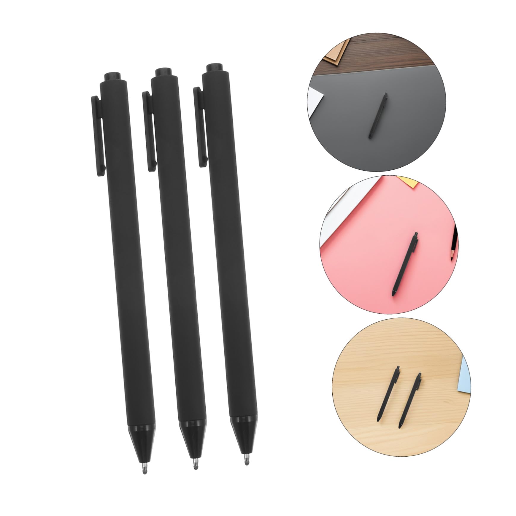 SEWACC 108 Stück Teiliges Schwarze Kugelschreiber mit Quick-dry Gel-tinte Retractable Kunststoff Stifte für Glattes Schreiben Büro Schreibbedarf Niedliche Notizstifte für Schule