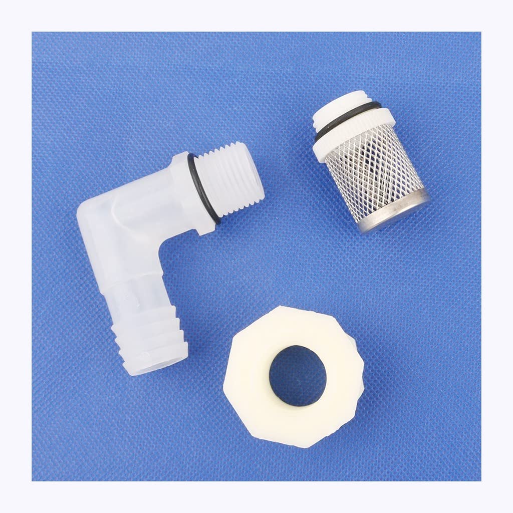 Shiketong One Color Stainless Steel Aquarium Fish Tank Elbow Joints - Durable Water Tank Drainage Connectors For Garden Irrigation Hose - 1Pc(6.4Mm)