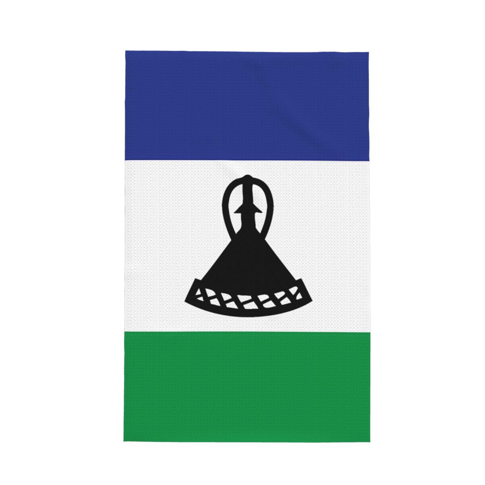SXZVVBN Flag of Lesotho Super Absorbent Microfibre Waffle Towels Fast Drying Dish Cloths Home Cafe Barista