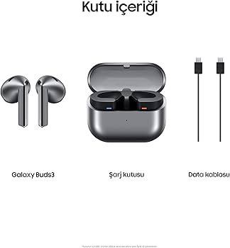 Samsung Galaxy Buds3, Gümüş, Kablosuz Bluetooth Kulak İçi Kulaklık