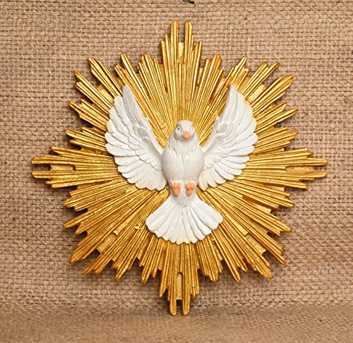 Image of KariGhar Faith Dove Holy Spirit Catholic wall Hanging Idol Perfect for Prayer Room /Drawing Room /Decoration & Gifting (5 x 11 x 11 CM) A0054 (4.5 x 4.5 INCH)
