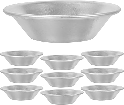 Homoyoyo Moldes para tartas de chocolate, 10 unidades, cacerola para quiche, mini moldes para tartas, herramienta para hornear galletas, sartén