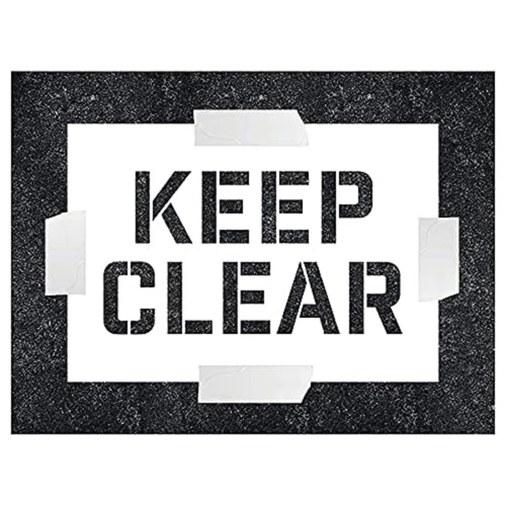 VSafety Template Stencil - 600 x 400 mm - 1.1 mm Polypropylene - Clear and Easy to Understand Sign for Car Parks and Industrial Estates
