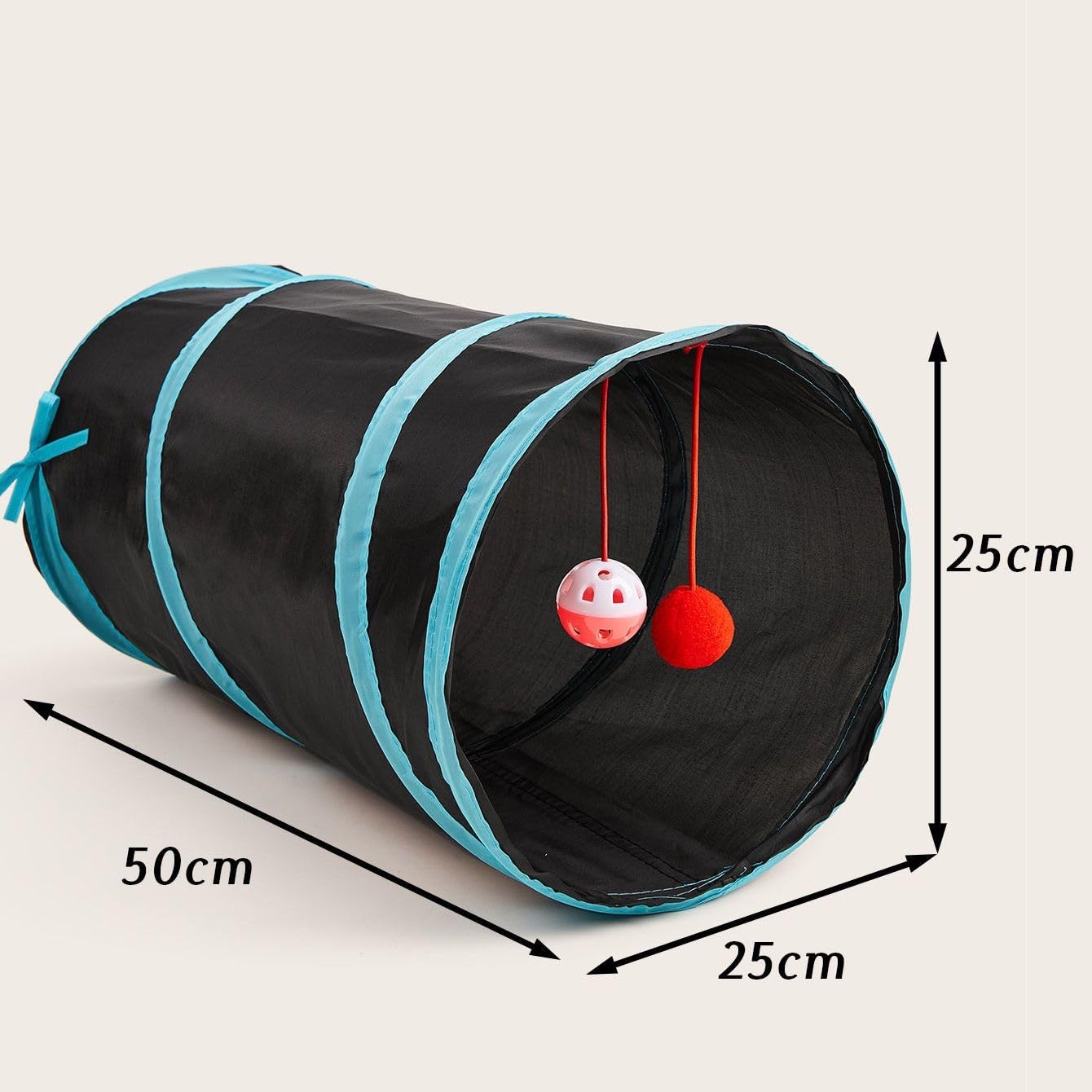 Túneles para gatos para interiores y exteriores, túnel grande para gatos, juguete para gatitos, conejos, 2 vías