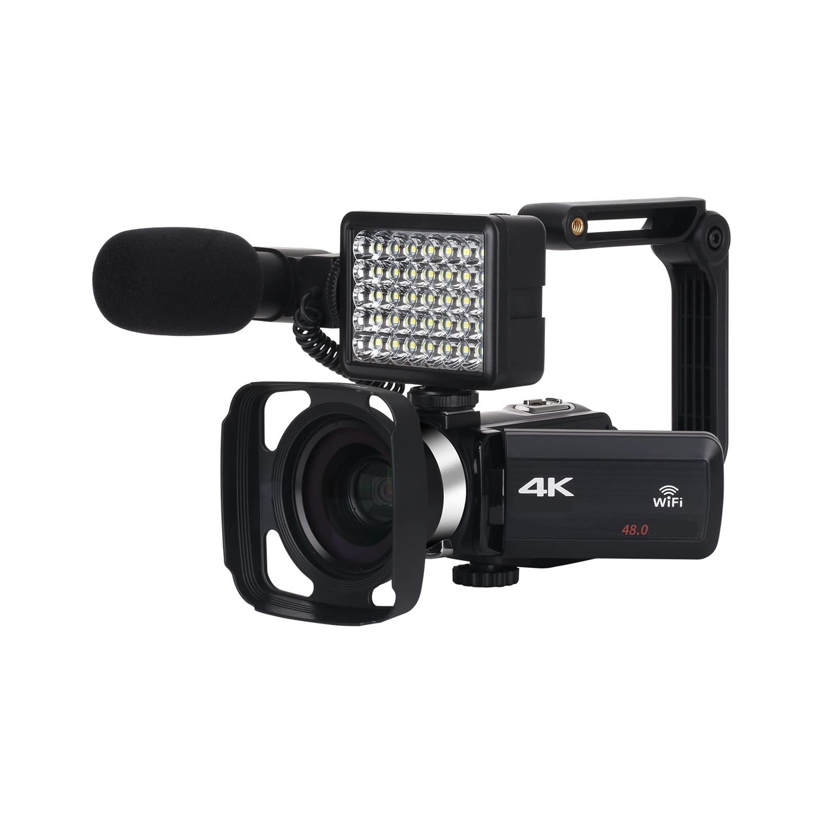 Macchinetta Digitale, Videocamera Digitale Full 4K Videocamere Videocamere digitali Live Streaming Fotografia 18X Vlogging Recorder Webcam Ultra HD(64G SD Card,Camera Knit 3)