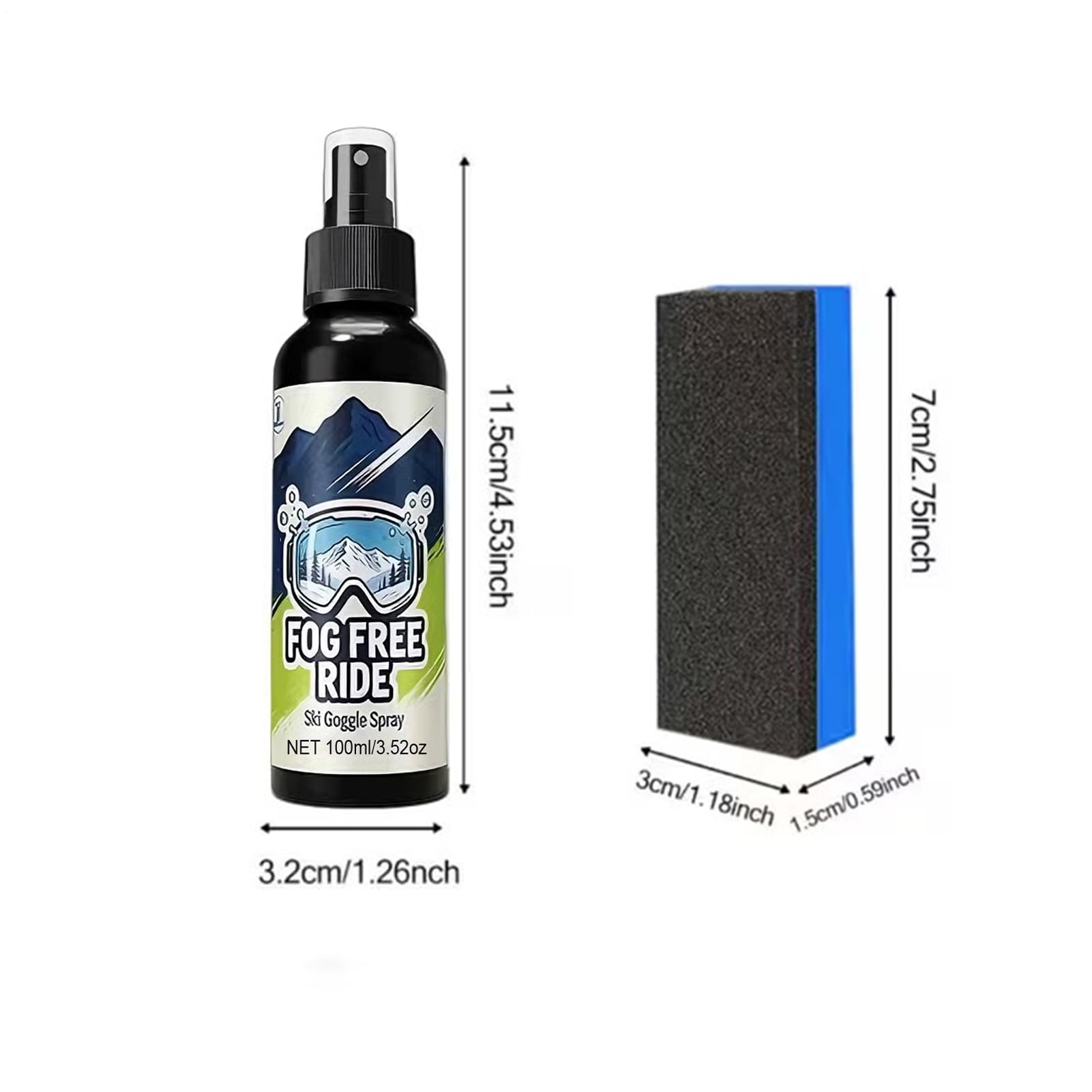 Spray Anti Appannamento per Maschere da Nuoto,Spray 100ml per Visione Nitida Anti Appannamento - Antiappannante Multiuso,per Uso Interno Esterno Bagno Casa Nuoto Sci Subacquei per Uomo Donna