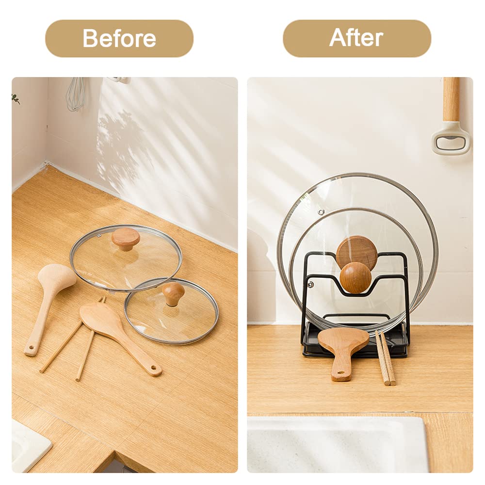 SHIKANG Organizer da cucina Coperchio pentola Rrain Spoon Holder