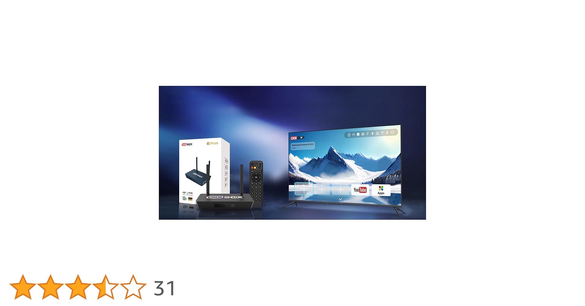 テレビ DIGIBOX D3PLUS Amazon | Digibox D3 Plus スマートテレビボックス Android