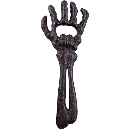 Upper Deck Cast Iron Skeleton Hand Themed Beverage Bottle Opener