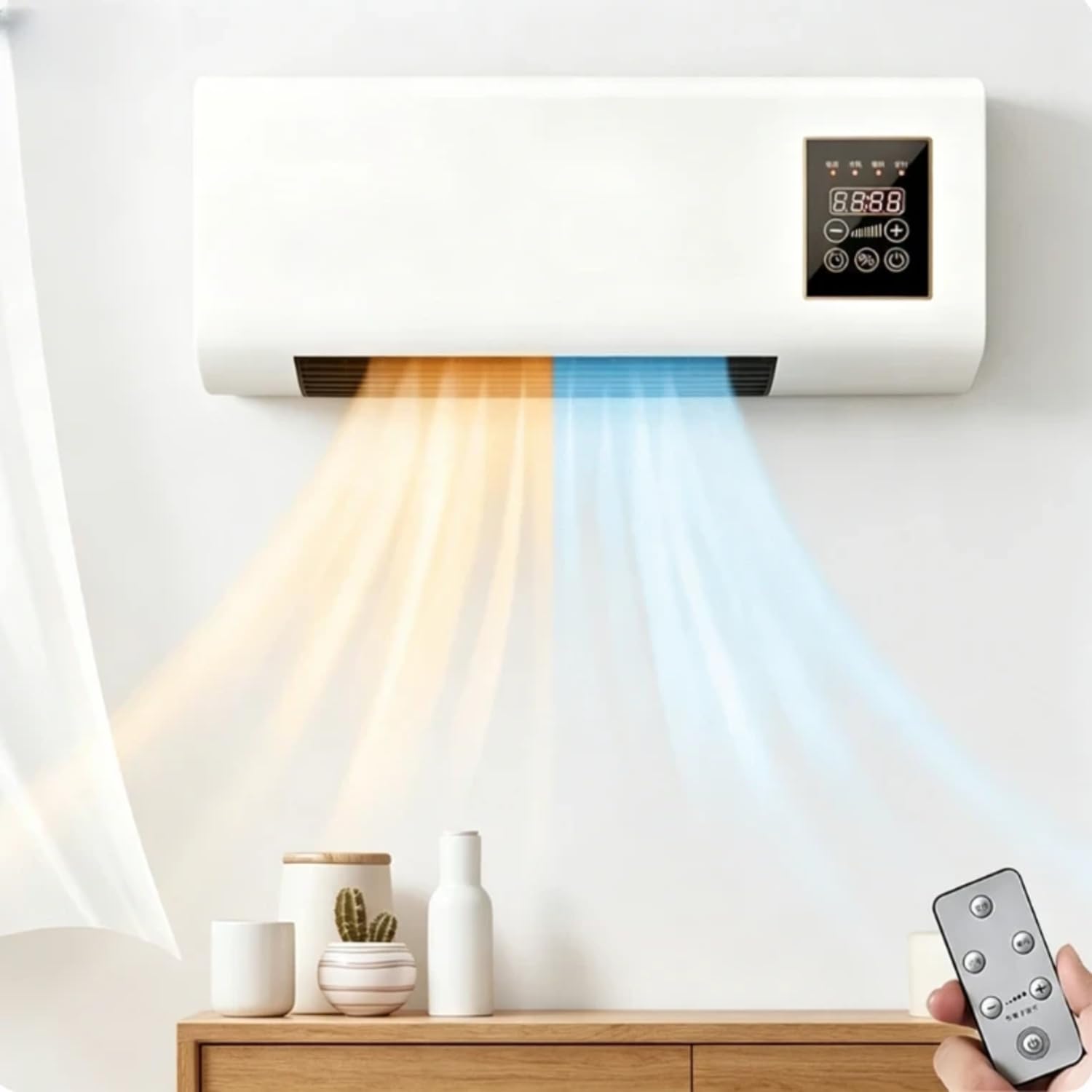 Aire Acondicionado Sin Unidad Exterior, Calefacción/Aire Acondicionado Rápido y Natural, Súper Silencioso For Dormitorio