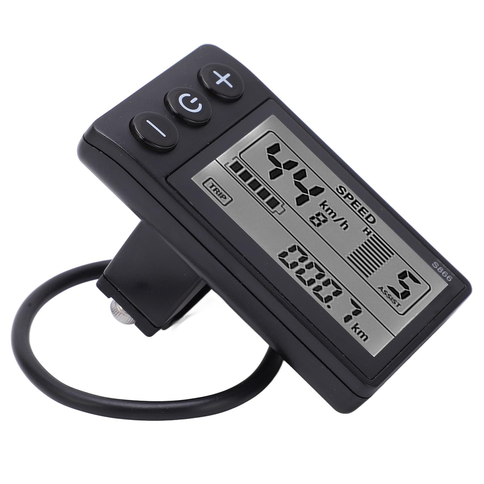 VBESTLIFE Display LCD per Bicicletta Elettrica, 24V 36V 48V Pannello di Controllo LCD Misuratore Bici a Grande Schermo, Display velocità Display per Bicicletta da Strada Impermeabile Multifunzionale