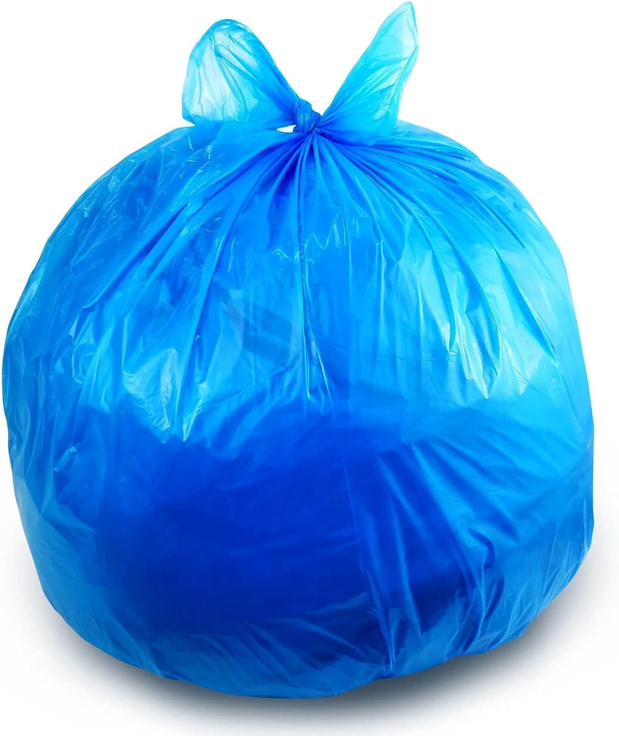 Hi-Care(Pack of 100 Bags) Garbage Bag Blue 65x95cm 20 Micron Heavy Duty Oxo Biodegradable Plastic Bag Medium Trash Bags Dustbin Bags Waste Bag Office Bag Strong And Durable Bin Bag Garbage Bag Medium