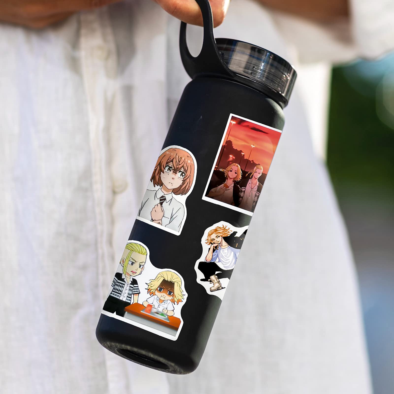 Anime Stickers for Tokyo Revengers, 100 Pcs Cute Vinyl Waterproof Stickers for Water Bottle