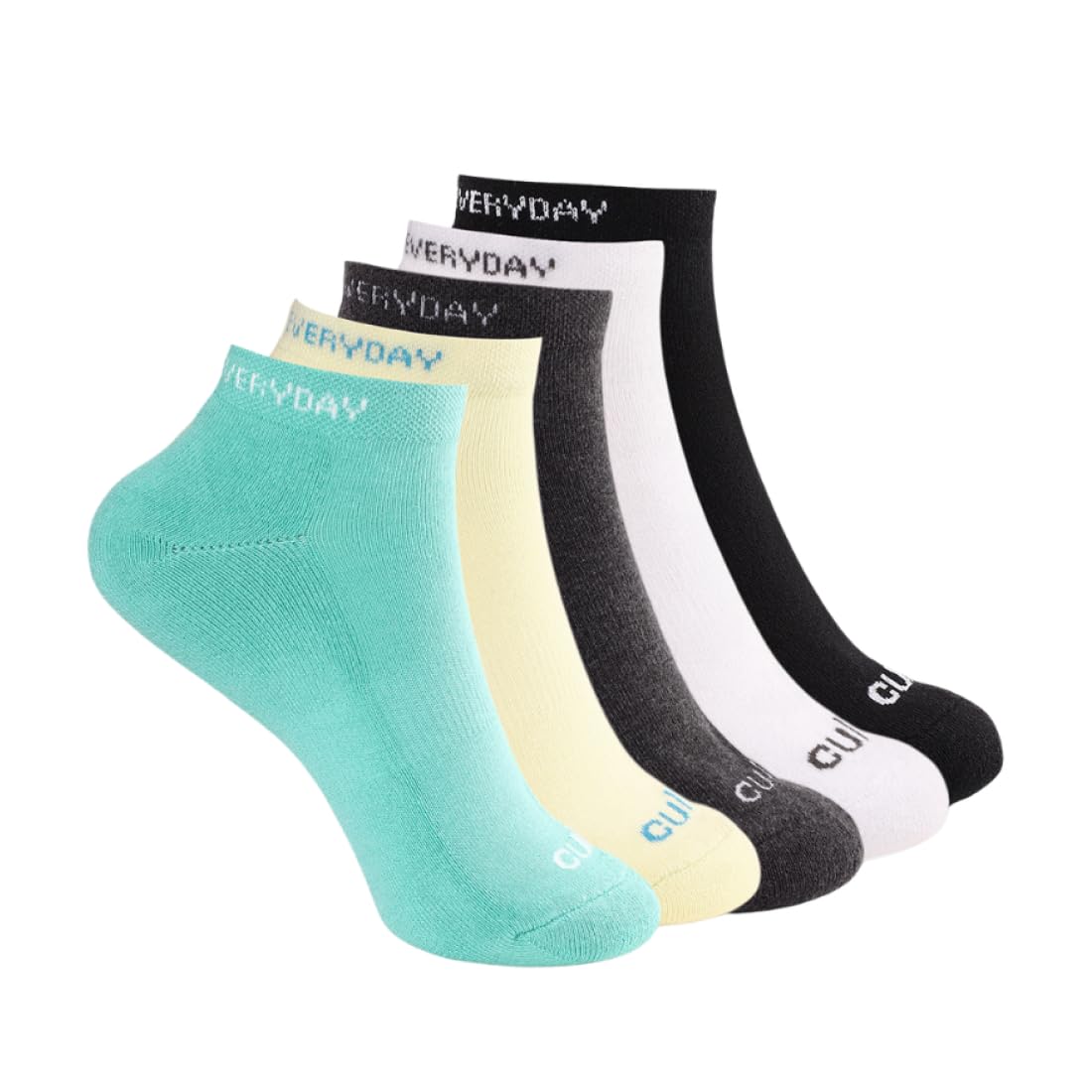 CULT Men’s Casual Low Ankle Cotton Blend Socks – Breathable, Moisture Absorbent, Superior Fit & Comfort – Multicolour - Pack of 5