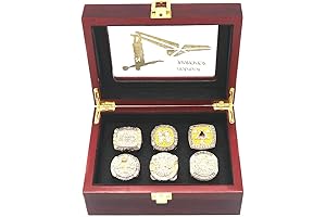 LA Lakers 5 Champions Replica Rings with Acrylic Box and Kobe Mamba Forever Ring