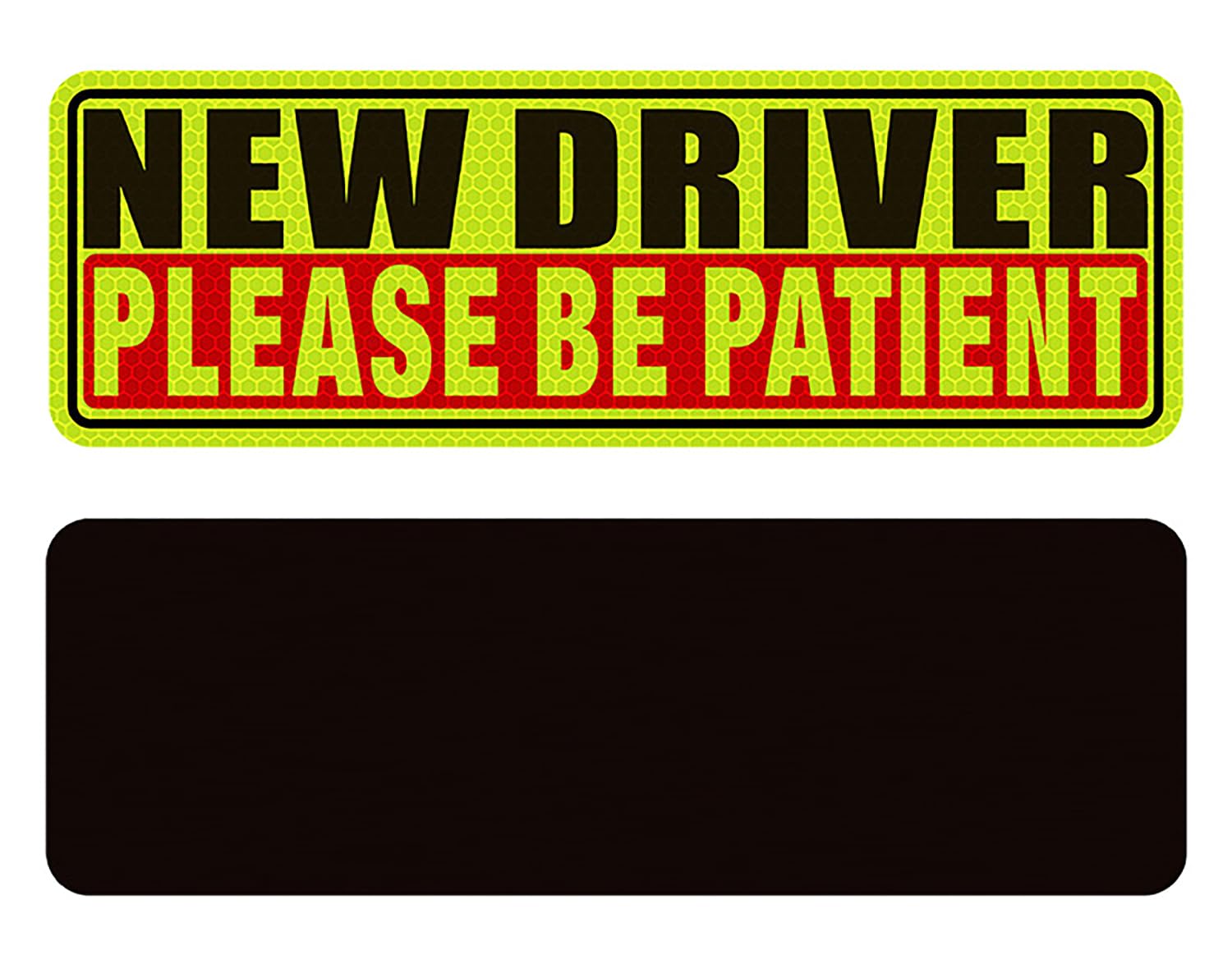 Moonmen New Driver Magnetic Sign Sticker 24x8cm Reflective Removable and Reusable for Beginner Car, SUV, Van Drivers (Style 7)