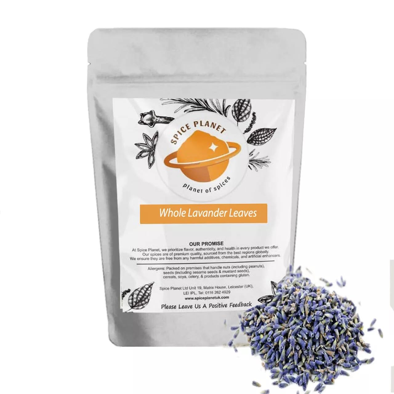 Spice Planet™ Dried French Lavender Flowers Loose Fresh Natural Genuine Scent Pot Pourri Premium Quality (450 Grams)