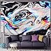 Alishomtll Colorful Gouache Tapestry Black Art Tapestry Marble Swirl Tapestries Natural Landscape Tapestry for Room (Multi, 51.2 x 59.1 inches)