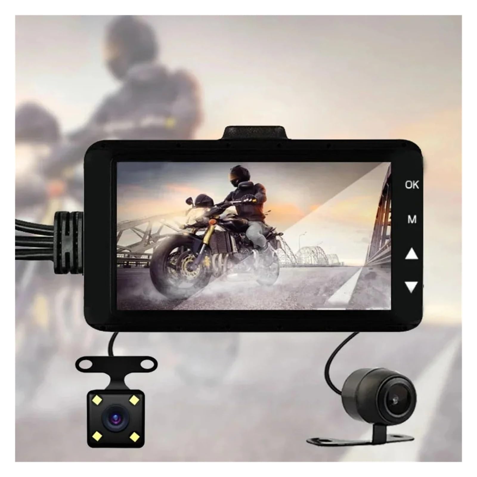 Enregistreur de conduite de moto, double objectif, for scooter électrique, double enregistrement avant et arrière, caméra haute définition
