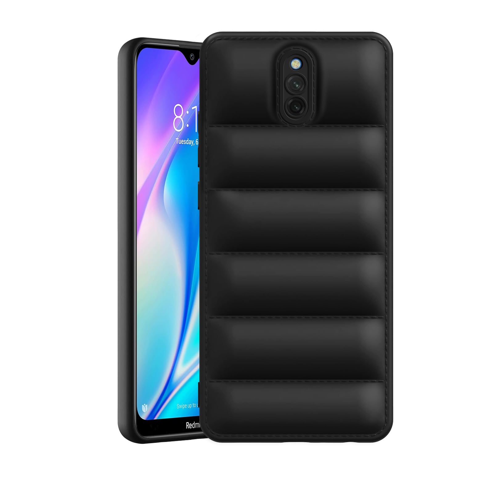 Plus Puffer Case Camera Protection Soft Back Cover for Mi Redmi 8A - Black (B0D2RQB4NH) Amazon Price History, Amazon Price Tracker