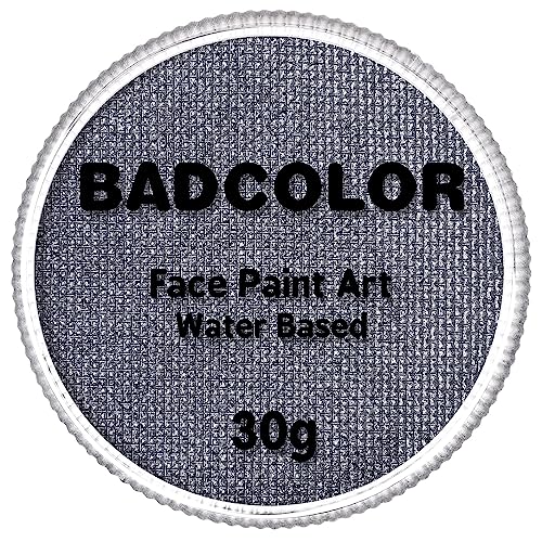 Metallic Silver Face Body Paint(30gm), Water Activated Face Painting Kit for Adults, Professional...