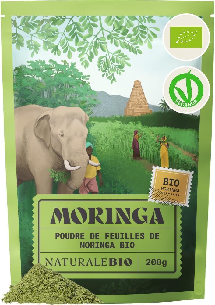 Organic Moringa Oleifera Leaf Powder - Premium Quality - 200g. Bio, Natural and Pure. Leaves Picked from The Moringa Oleifera Plant.