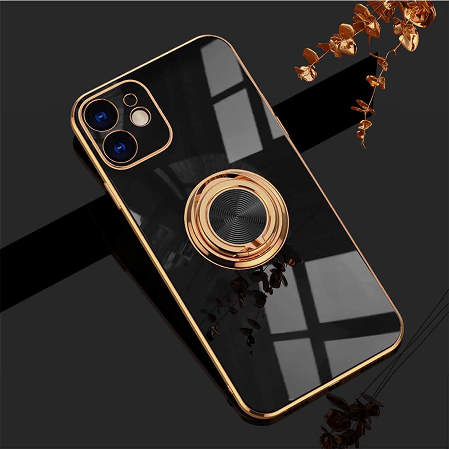 EYZUTAK Custodia per iPhone 7/8/SE 2020/SE 2022 5G/SE 3/SE 2,Custodia in Silicone TPU Sottile Sottile con Anello a 360 Gradi Cavalletto Magnetico Antiurto per la Copertura dell'auto-Viola