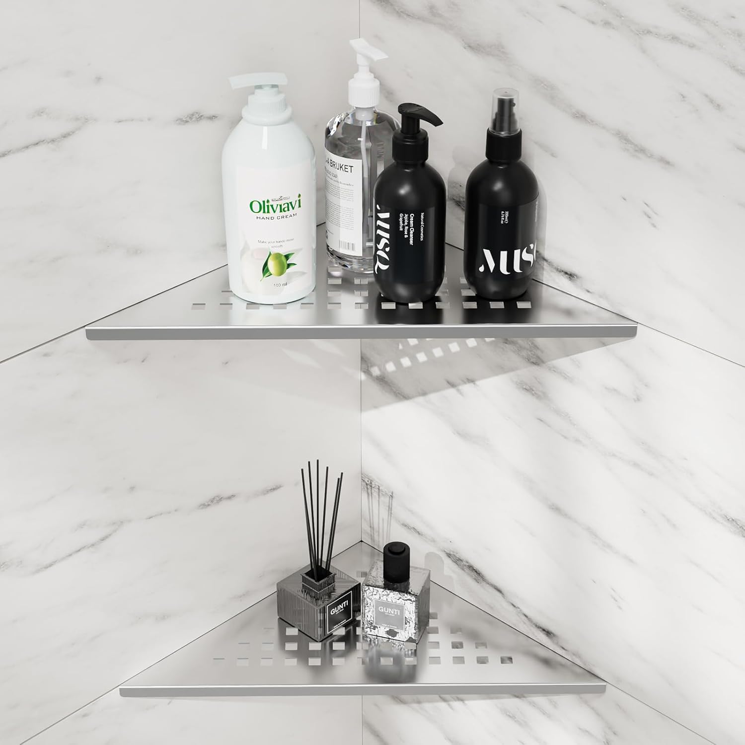 Bernkot Corner Shower Shelf 25.4cm X 25.4cm, 304 Stainless Steel Grout