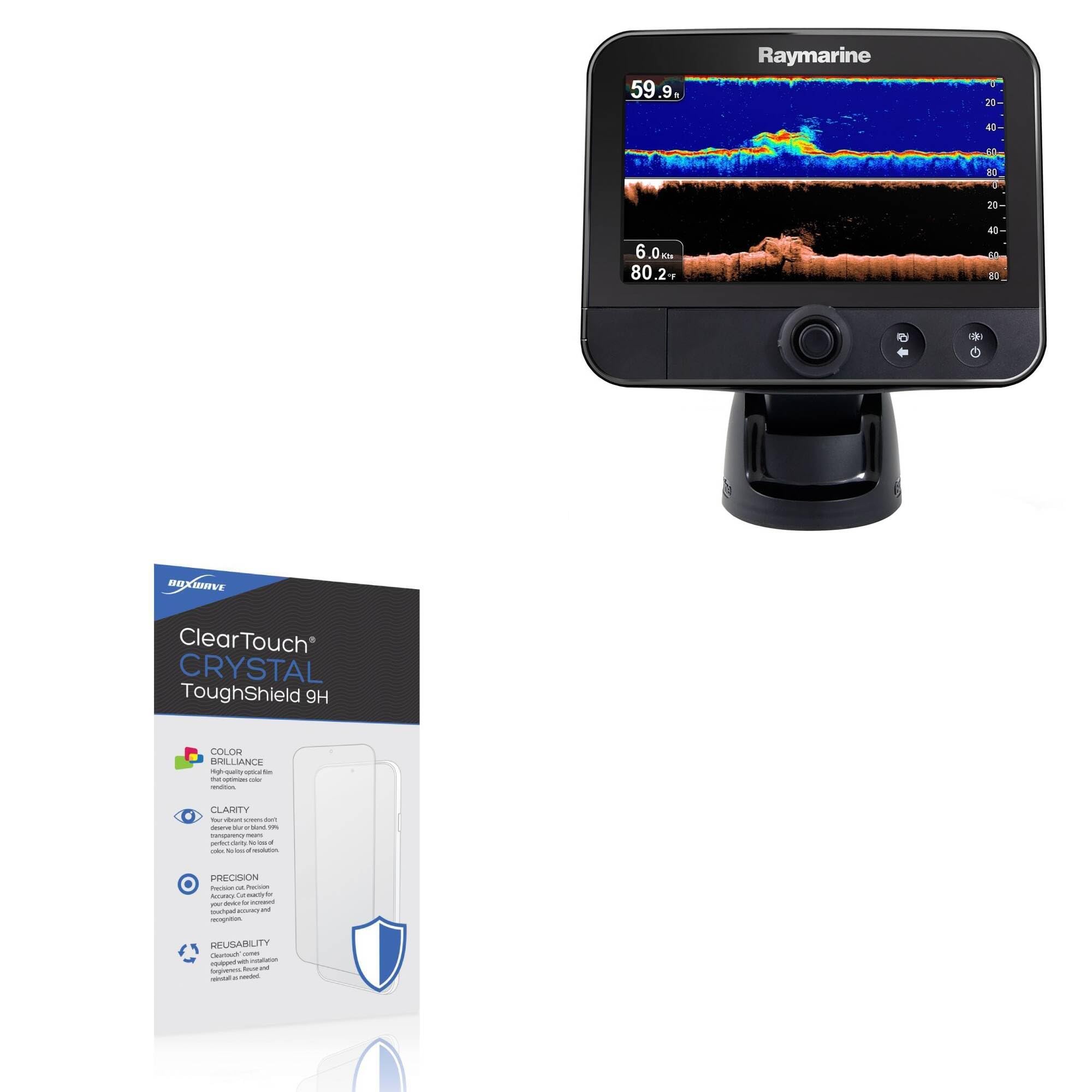 BoxWave Screen Protector Compatible with Raymarine Dragonfly 7 - ClearTouch Crystal ToughShield 9H (2-Pack), Clear 9H Tough Flexible Film Screen Protector