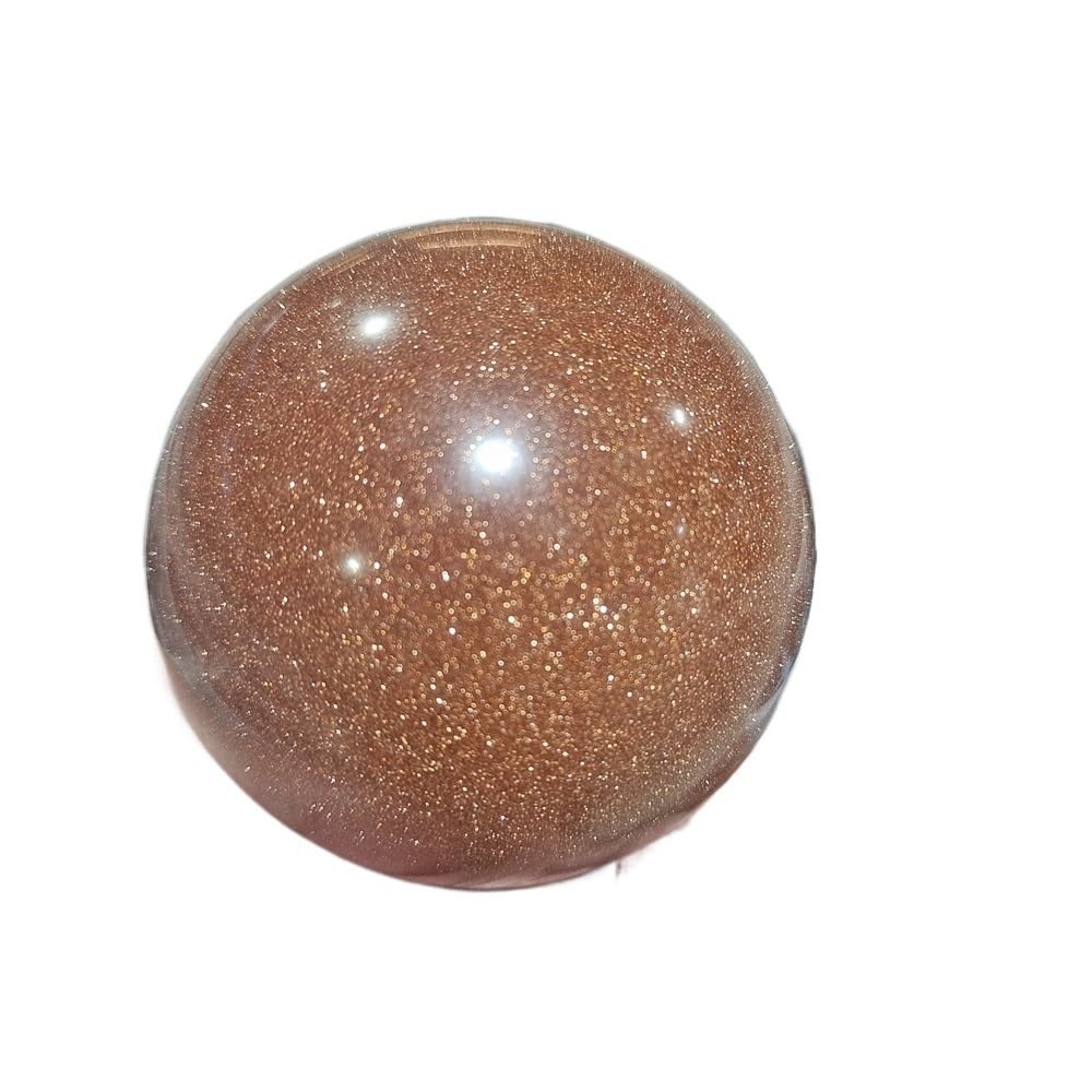 AARTERZZA Gold Sand Ball Quartz Crystal Carving Home Decoration Ornaments (Size : 50-60mm)