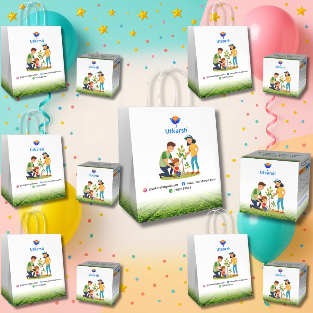 Utkarsh Seasonal Flower DIY Kit with Gift Bags for Gifting | Best Return Gift For Kids Birthday Party | Eco-Friendly, Easy-to-Grow Kit for Home & Kitchen Gardening | Pack of 6