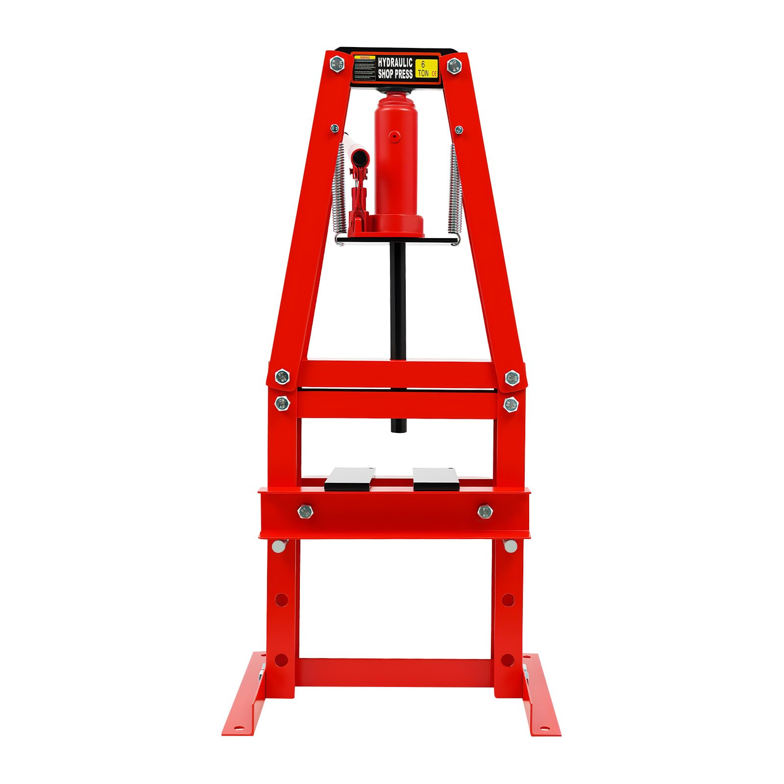 40 x 32 x 74,5 cm 6T prensa hidráulica de taller, acero al carbono, 130 mm, plan de viaje, 4 niveles, altura en forma de A, prensa manual para marco, prensa de almacén con placas para taller de
