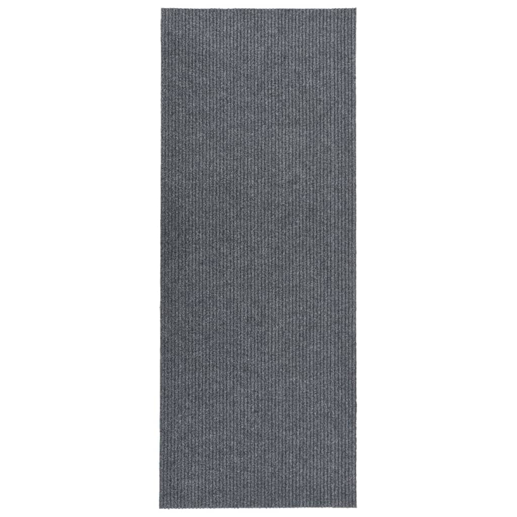 Tapis de couloir 100x300 cm gris en feutre aiguilleté robuste pour entrée
