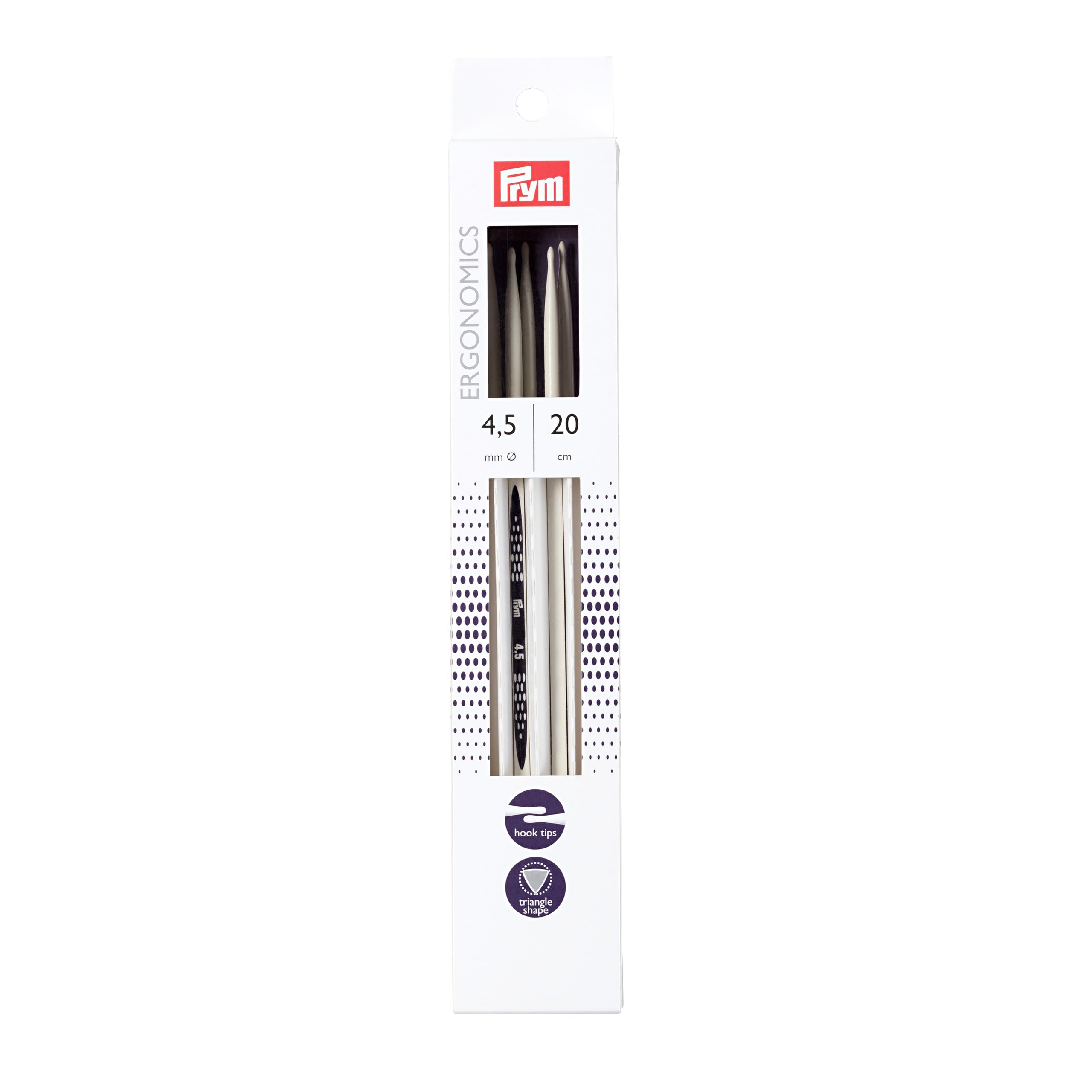 Prym - Ergonomics (20cm, 4.50mm) Double-Pointed Needles - 5 Needles