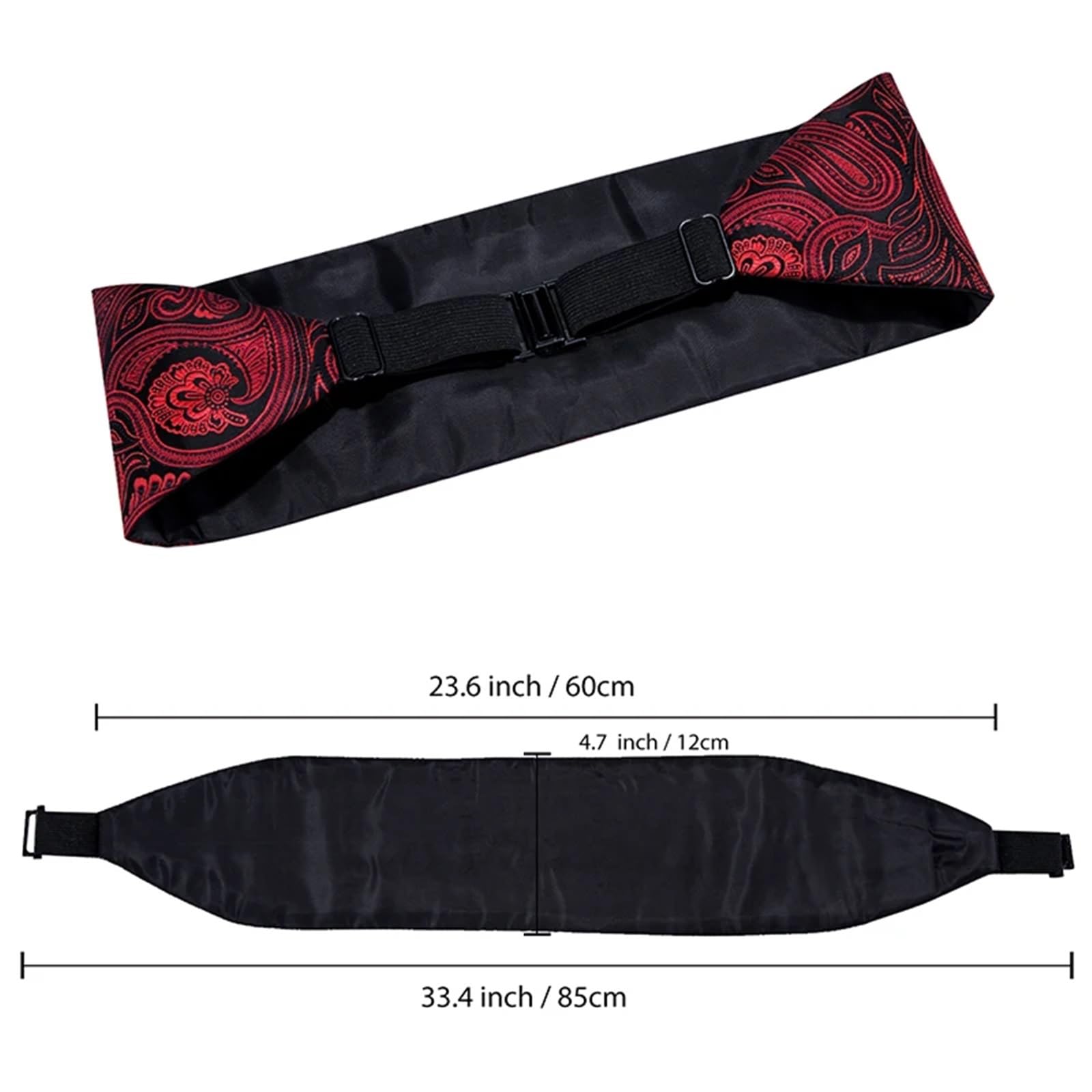 Kummerbund Rotes Kummerbund-Fliege-Set, formelles Smoking-Korsett, elastischer Gürtel for Männer, Hochzeit, Kummerbund(Color20)