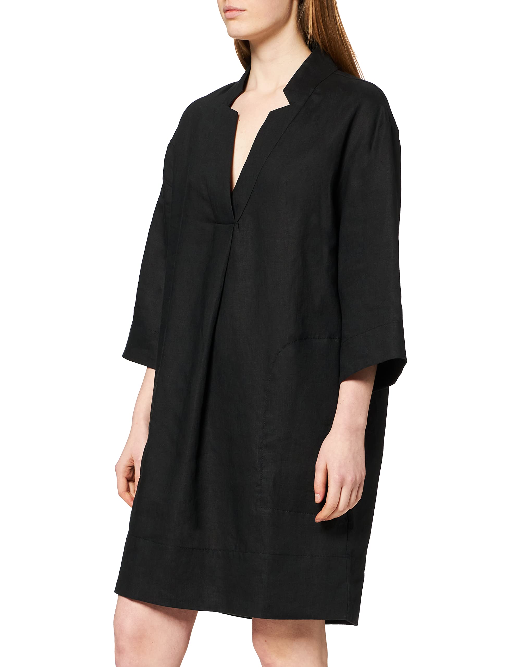 Noa Noa Women, Essential Linen, Dress Short Sleeve,Above Knee, Black, 40 :  Amazon.co.uk: Fashion