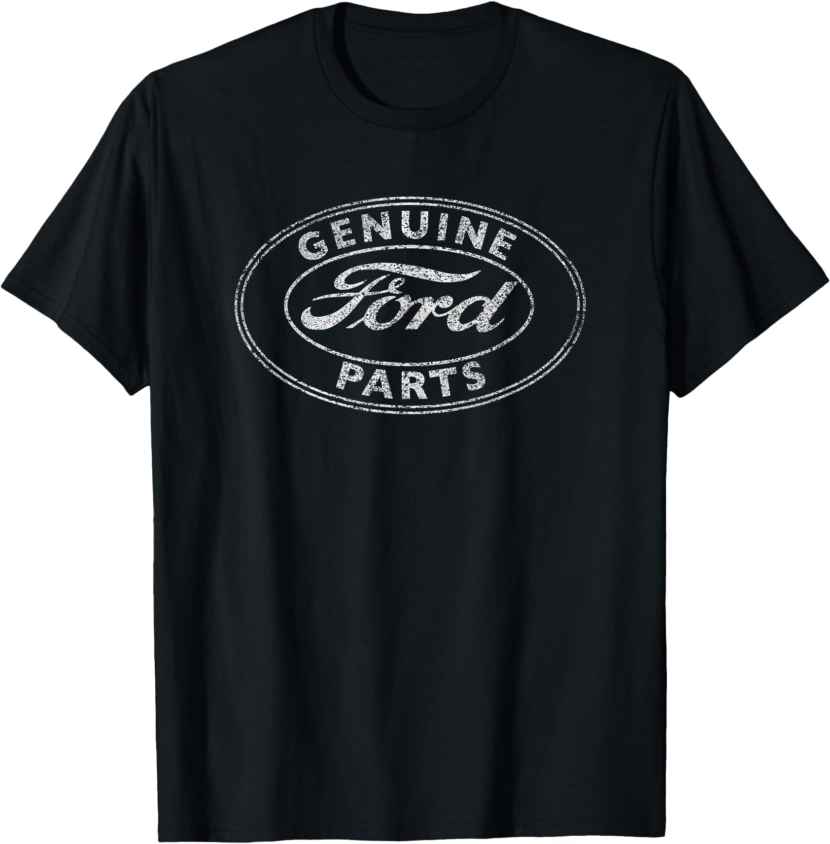 Genuine Parts Logo T-Shirt - Men's Adult Unisex Black Crew Neck Short Sleeve Logo T-Shirt - Small