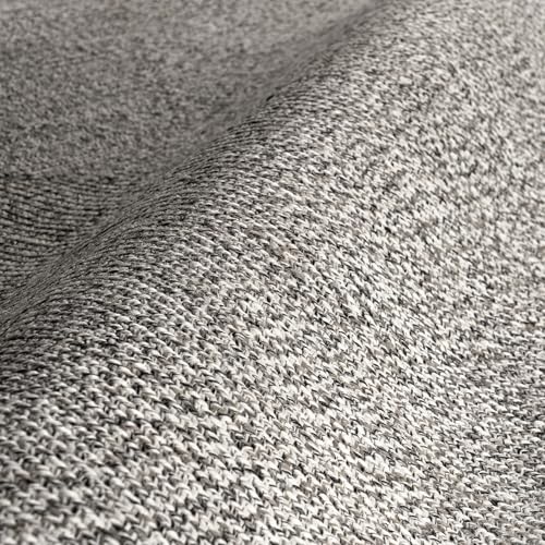 Image of Handmade Cotton Braided 4x4 feet Throw Rug - Washable, Low Pile Reversible Floor Mat for Bedroom, Kitchen, Entryway & Living Room - Eco-Friendly Woven Carpet - (Light Grey Round, Round)