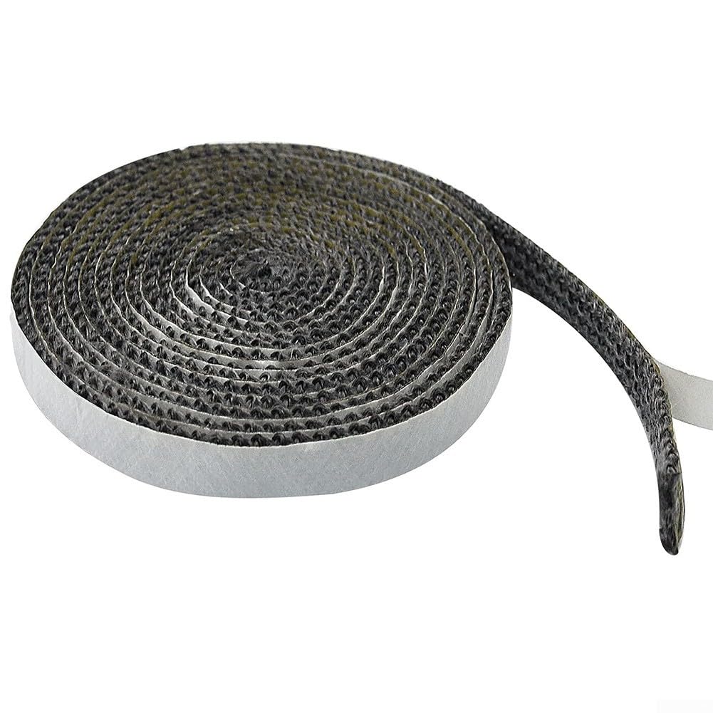 Guarnizione in corda di vetroresina, Corda for bruciatore di legna, in fibra vetro, for guarnizione della stufa a pellet, nera, 6 mm x 200 cm, larghezza 15-25(6mm*20mm*2m)