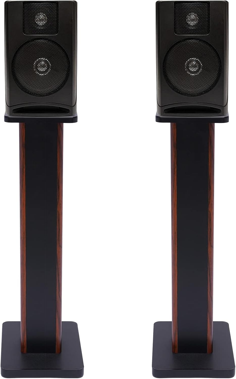 Pair Speaker Bookshelf Stands, 28 Inch Universal Speaker Stand, Reduce Vibration Improve Sound Performance, Surround Sound Speaker Stand with Cable Management, for Speakers Under 15"
