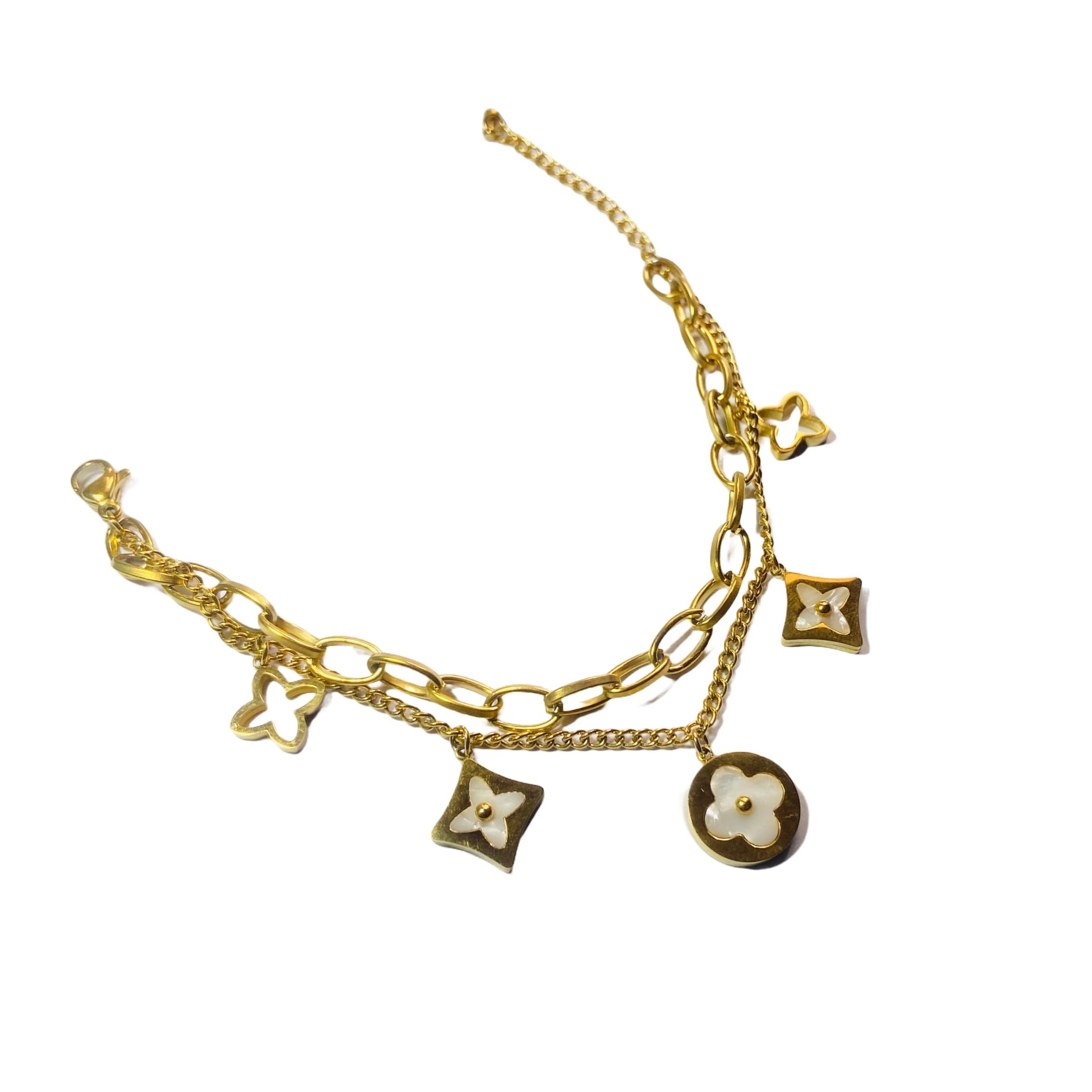 mk collections Bracelet for Women and Girls Seashell Exotic Boho Adjustable Chain Seashell Bracelet Accessories Starfish Conch Pearl Bracelet for Women Shell Jewellery Birthday Gift for Women - 1 Pcs