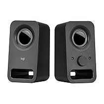 Logitech Z150 Altoparlanti Stereo Multimediali Compatti, Ingresso Audio da 3.5 mm, Controlli Integrati, Jack Per Cuffie, Presa EU, IT, Computer, Smartphone, Tablet, Lettore Musicale, Nero (Notte)