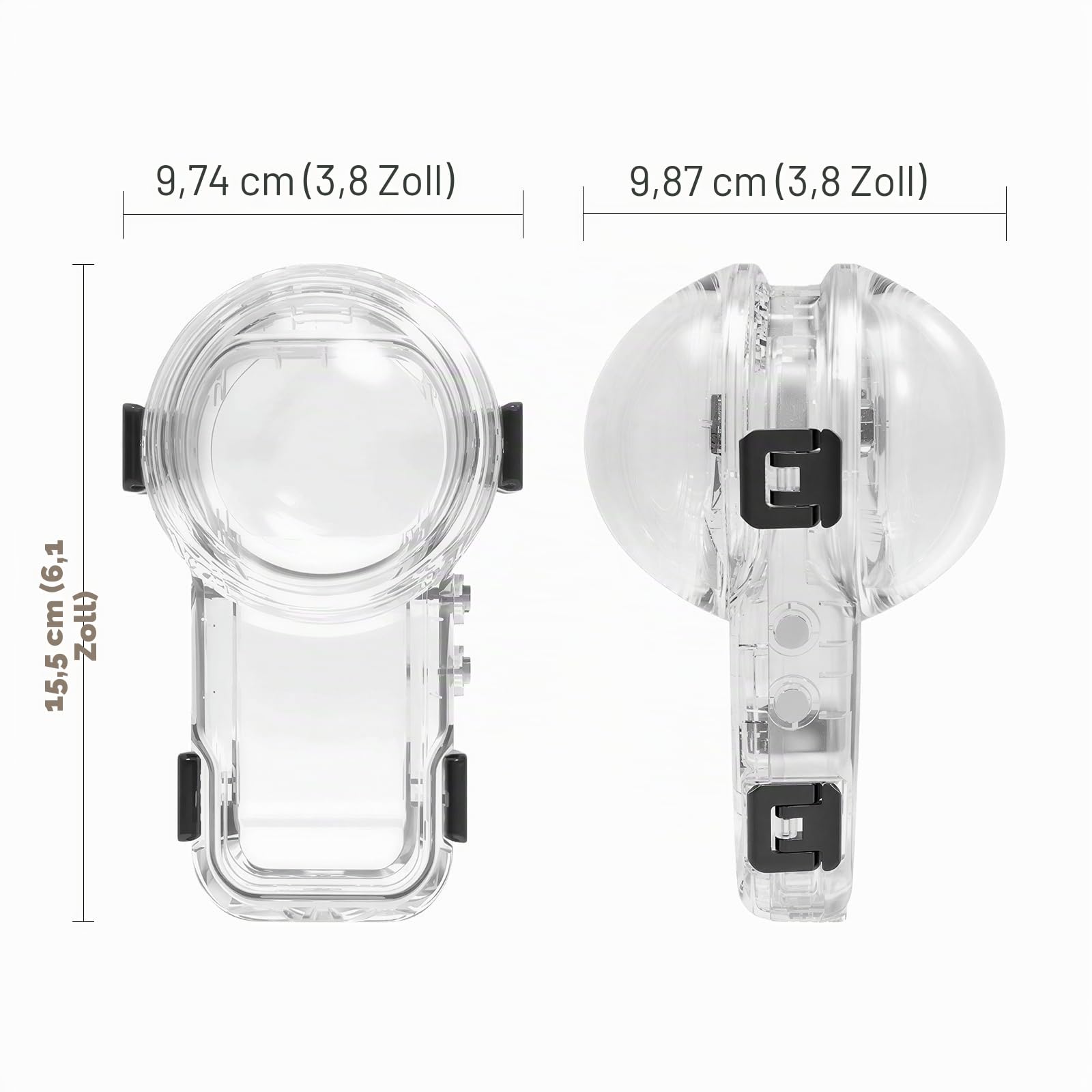 PULUZ – Wasserdichtes Tauchgehäuse 60 m/197 ft für Insta360 X5, Schnellwechsel-Gehäuse für Unterwasserfotografie & Action-Kamera-Schutz
