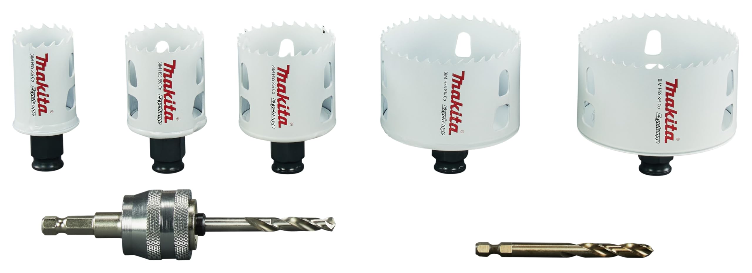 Makita E-15805 Set 7 Seghe A Tazza Ø 32-83mm EZYCHANGE BiM Universale Valigetta