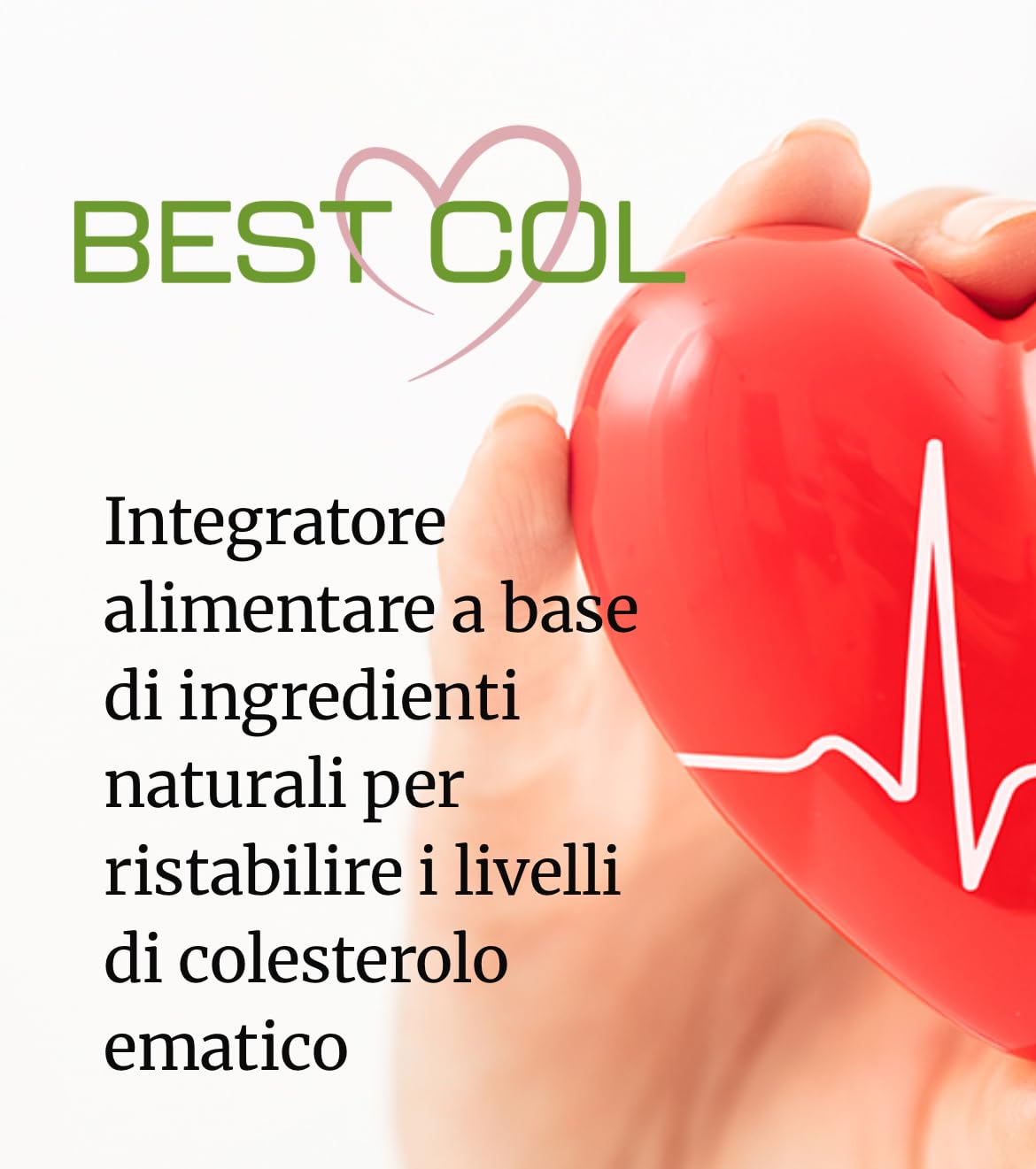BEST COL Nuova Formula - Integratore Alimentare a Base di Bergamotto, Amaranto, Astaxantina, Coenzima Q-10, Riso Rosso e Acido Folico. 30 capsule