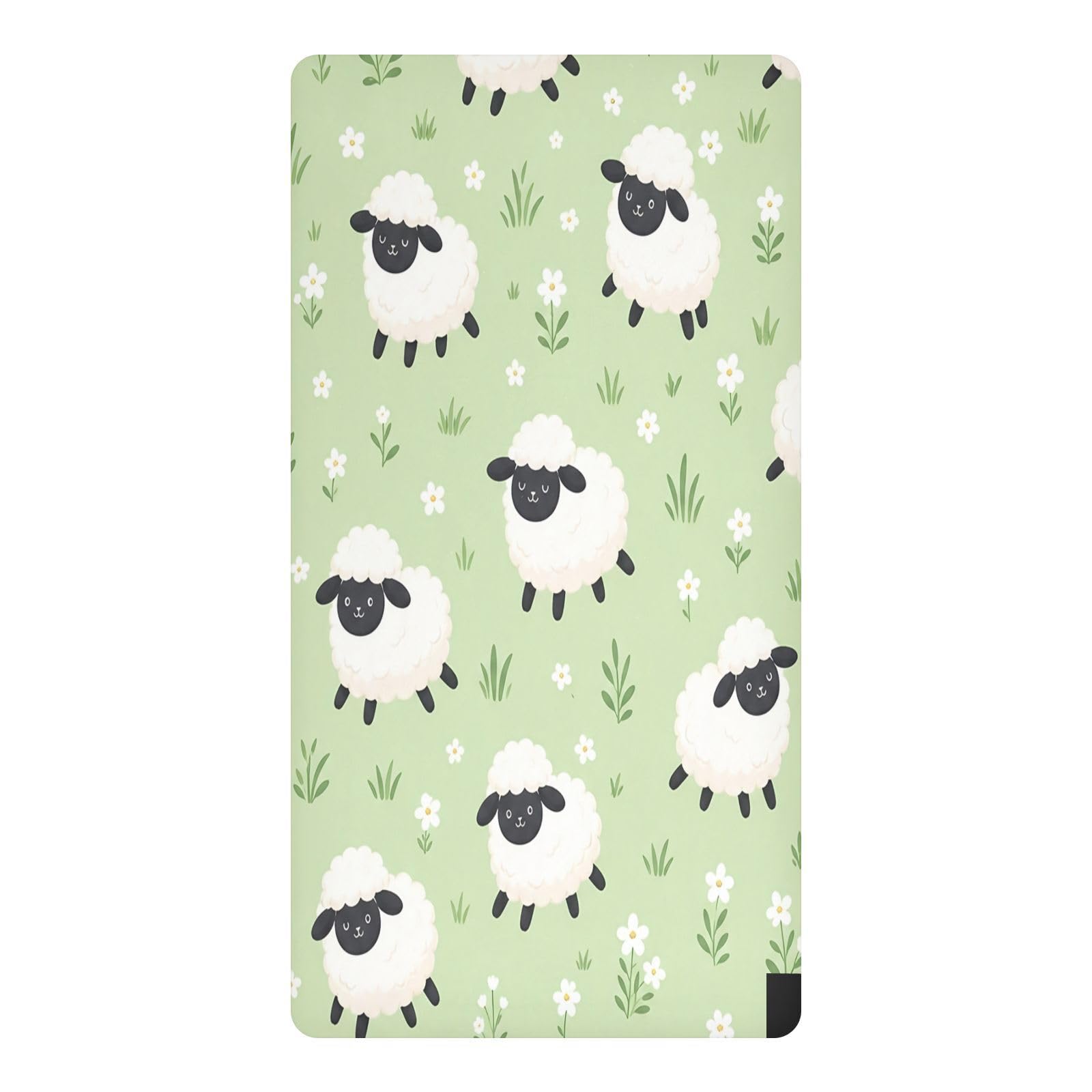 BOESI Grass Lamb Waterproof Crib Sheet,Fitted Mattress Protector