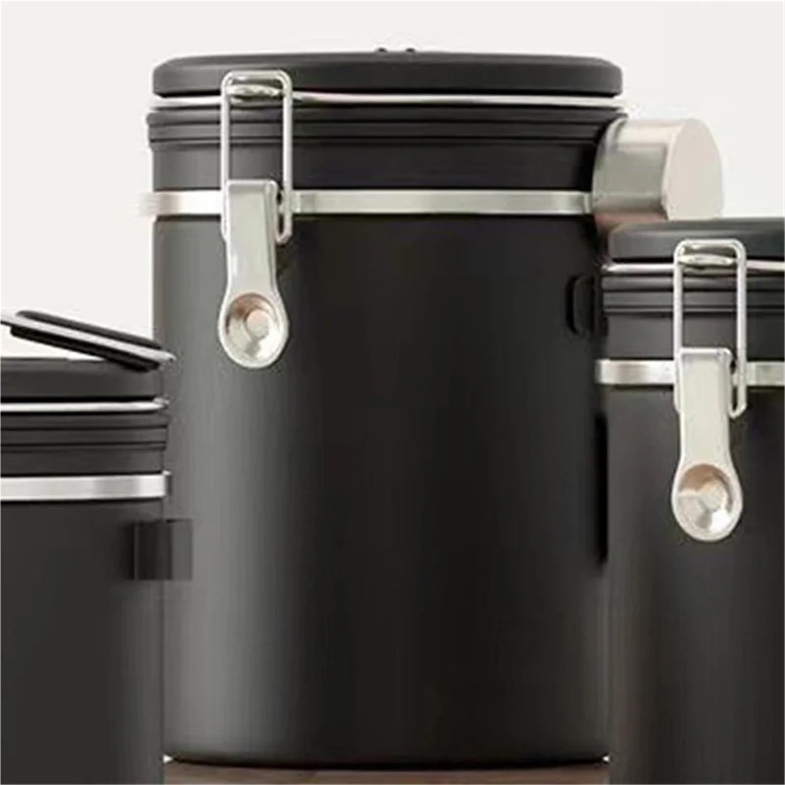 KaffeebohnenbehäLter Aus Edelstahl Vakuum-Aufbewahrungsbehälter for Kaffeebohnen mit großer Kapazität, luftdichter Behälter aus Edelstahl FüR Kaffeebohnen, Kaffeepulver(18.7cm*12cm)